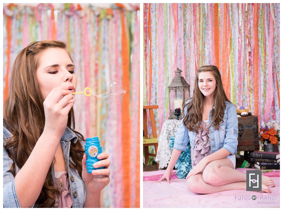 Spring Group of Girls April Showers Themed Styled Session | Senior Session | Pink & Purple | Fotos by Franzi Photography