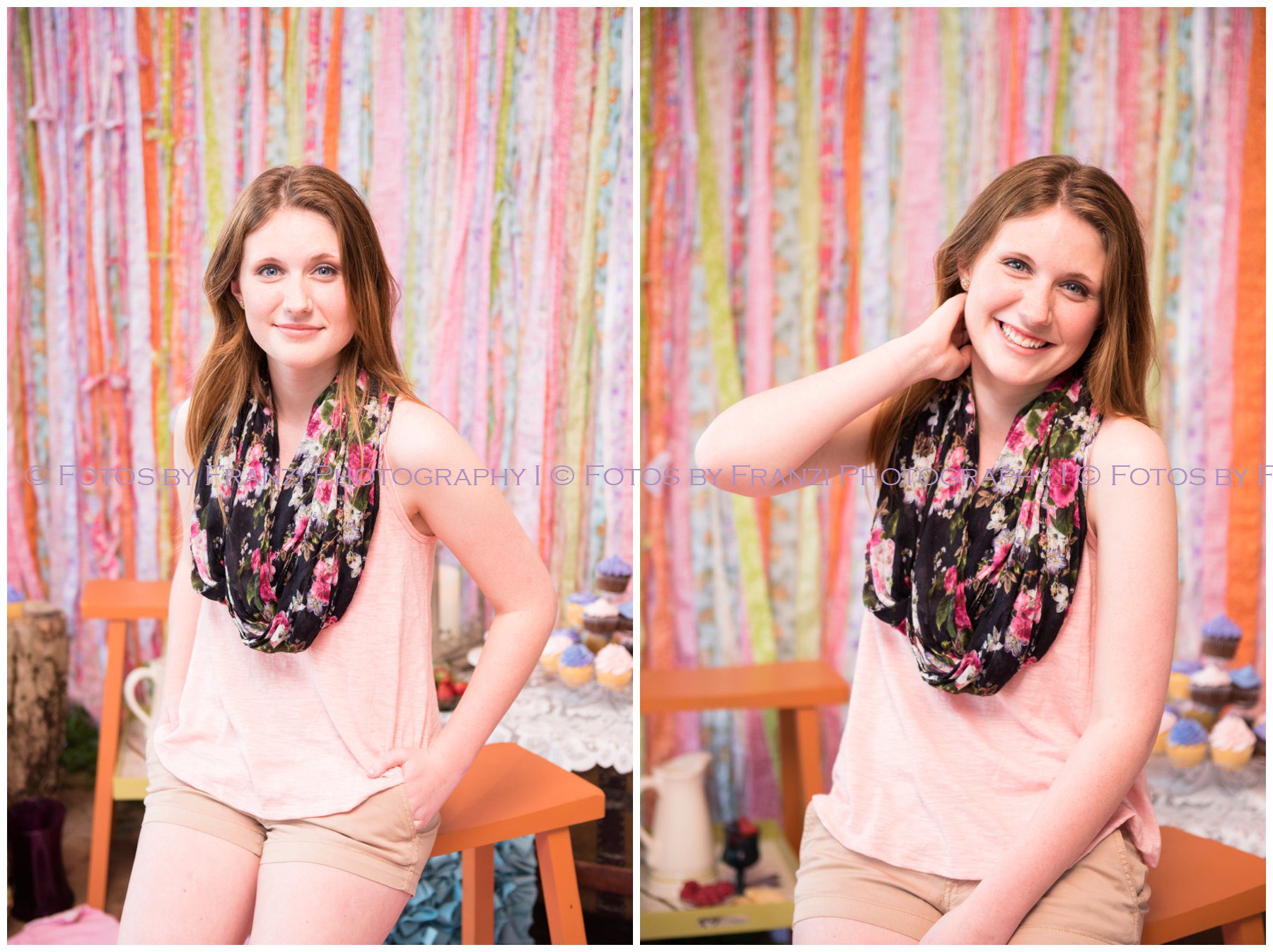 Spring Group of Girls April Showers Themed Styled Session | Senior Session | Pink & Purple | Fotos by Franzi Photography