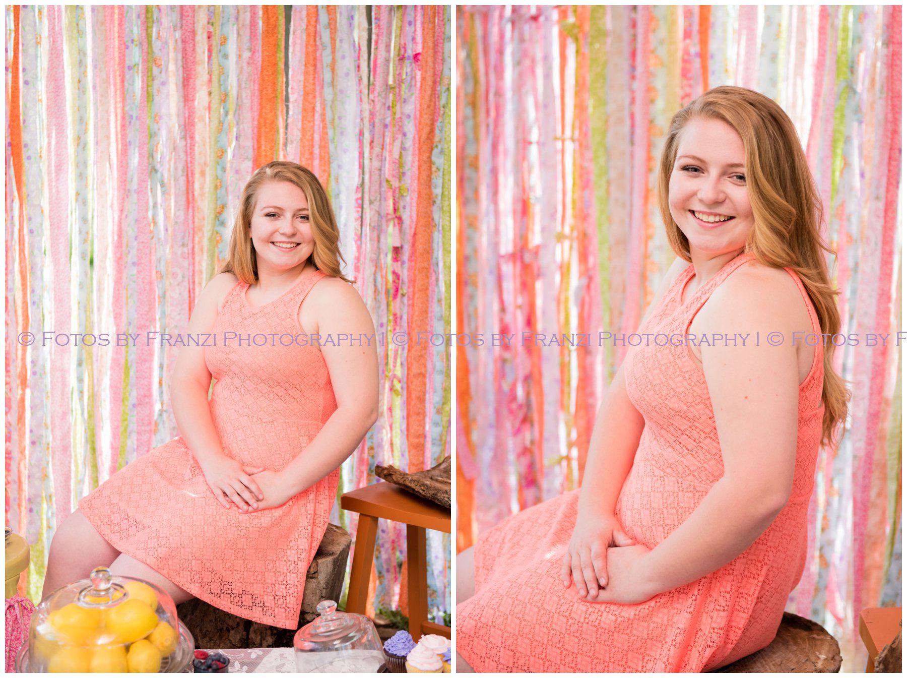 Spring Group of Girls April Showers Themed Styled Session | Senior Session | Pink & Purple | Fotos by Franzi Photography